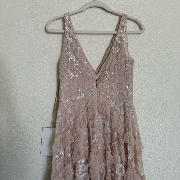 MAC DUGGAL | SEQUINED SCALLOP RUFFLE TIERED V NECK GOWN #9162 - Picture 14 of 16